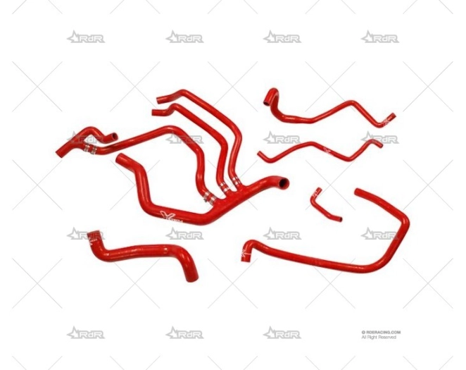 KIT MANGUITOS SILIC. MEGANE 2 RS ROJO XTREM