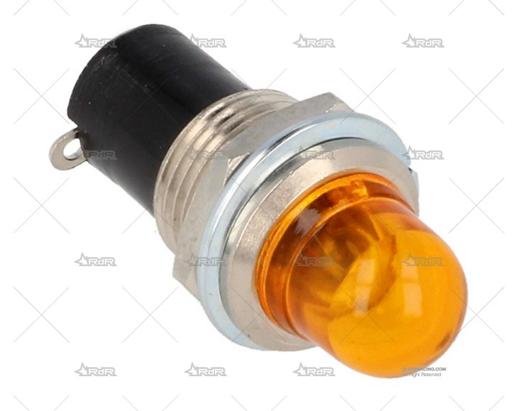INDICADOR LED MEDIANO 12v NARANJA QSP