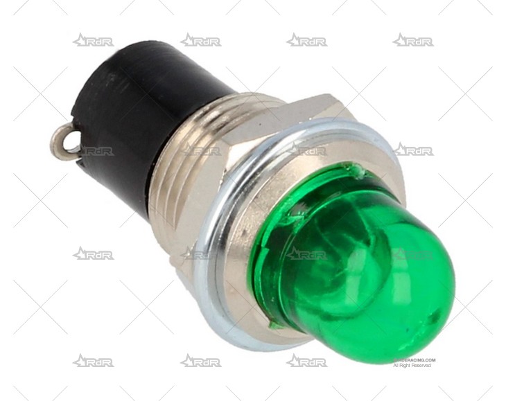 INDICADOR LED MEDIANO 12v VERDE QSP