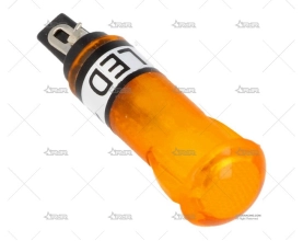 LED INDICADOR 12v 10.6mm Ext. NARANJA QSP