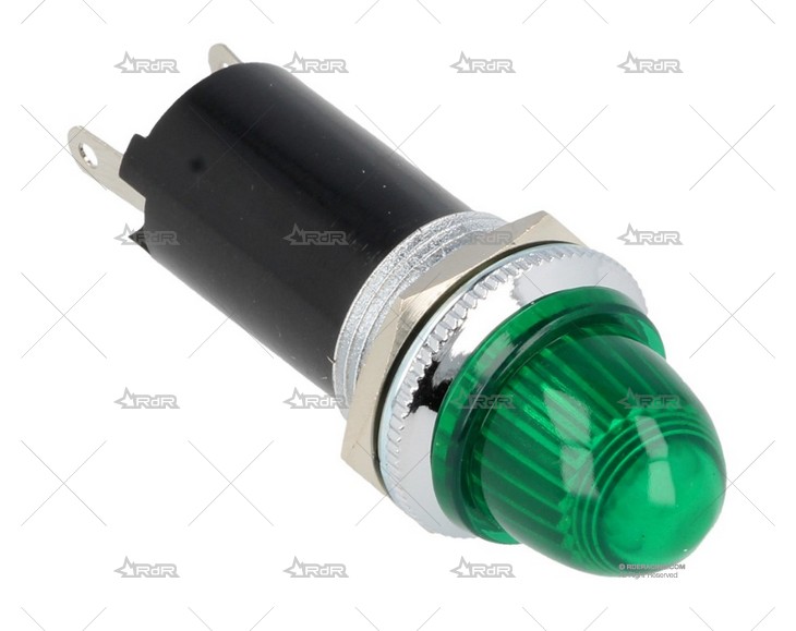 INDICADOR LED GRANDE 12v VERDE QSP