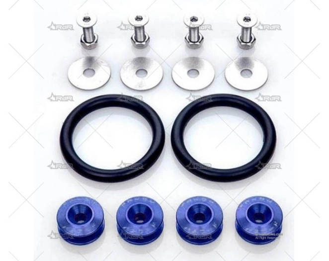 KIT FIJACIÓN PARACHOQUES CON GOMA (AZUL) BRAND R
