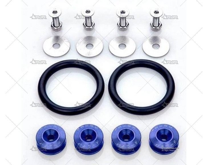 KIT FIJACIÓN PARACHOQUES CON GOMA (AZUL) BRAND R