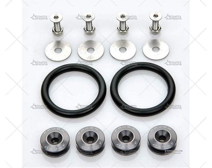 KIT FIJACIÓN PARACHOQUES CON GOMA (GRIS) BRAND R