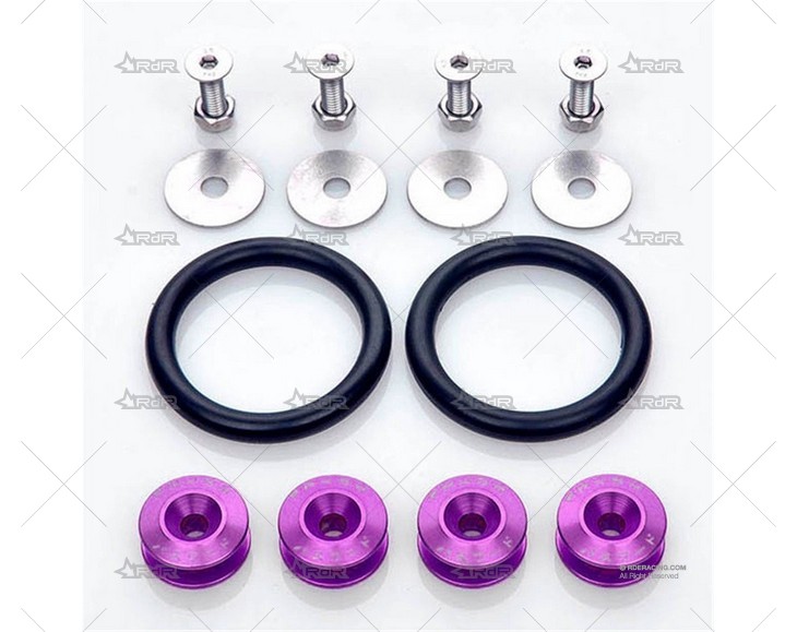 KIT FIJACIÓN PARACHOQUES CON GOMA MORADO BRAND R