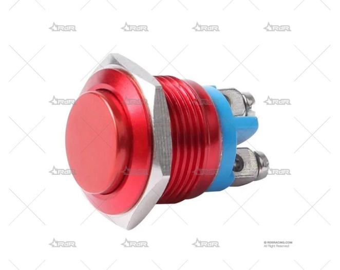 PULSADOR ROJO ØAGUJERO 16mm SALIENTE BRAND R
