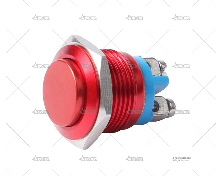 PULSADOR ROJO ØAGUJERO 16mm SALIENTE BRAND R