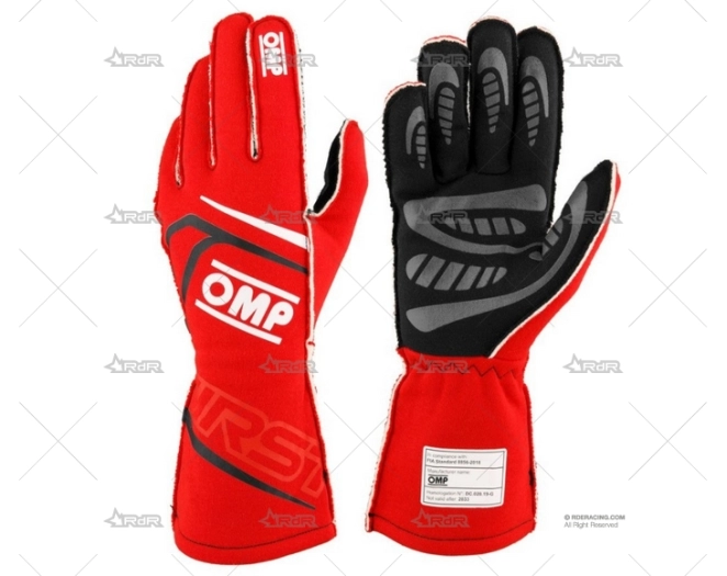 GUANTES FIA FIRST ROJO T.L OMP