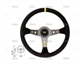 VOLANTE OMP CORSICA 350 NEGRO/PLATA/ANTE OMP