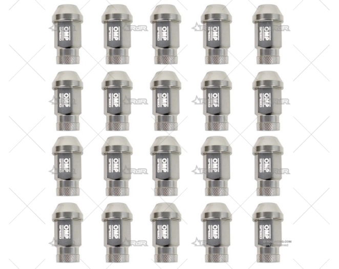 PACK 20 TUERCAS OMP SPEED 12x125 GRIS