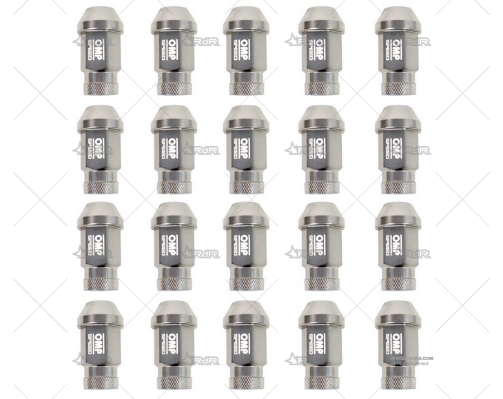 PACK 20 TUERCAS OMP SPEED 12x125 GRIS OMP