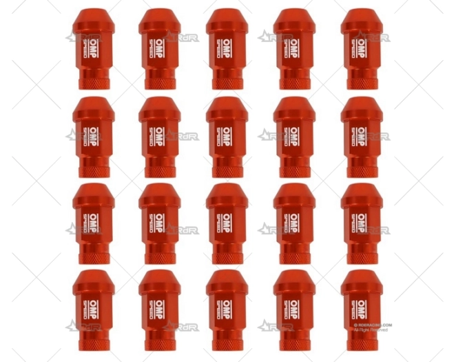 PACK 20 TUERCAS OMP SPEED 14x150 NARANJA OMP