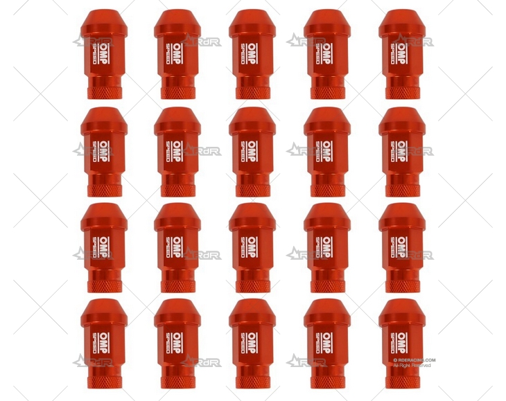 PACK 20 TUERCAS OMP SPEED 14x150 NARANJA