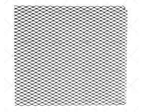 REJILLA ALU. NEGRA ROMBO GRANDE 20x10mm BRAND R