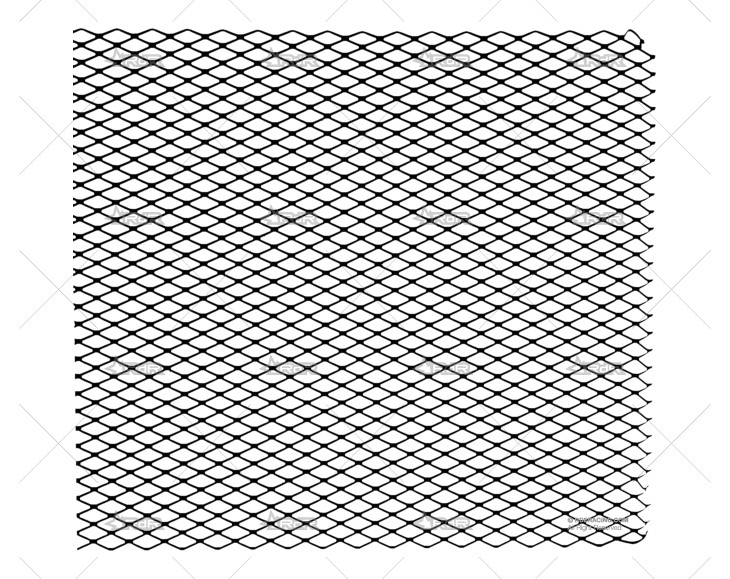REJILLA ALU. NEGRA ROMBO GRANDE 20x10mm BRAND R