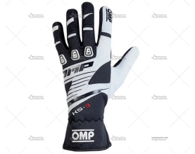 GUANTES OMP KS-3 NEGRO/BLANCO T.L OMP