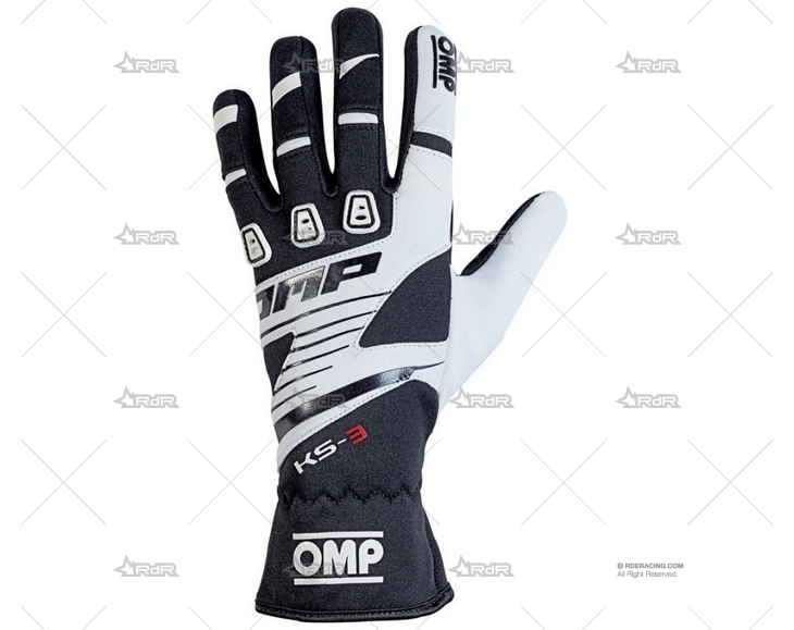 GUANTES KS-3 NEGRO/BLANCO T.L OMP