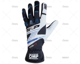 GUANTES OMP KS-3 NEGRO/AZUL/BLANCO XXS OMP