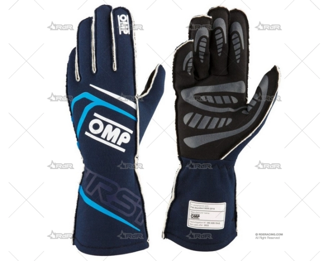 GUANTES FIA FIRST AZUL/CIAN T.XL OMP