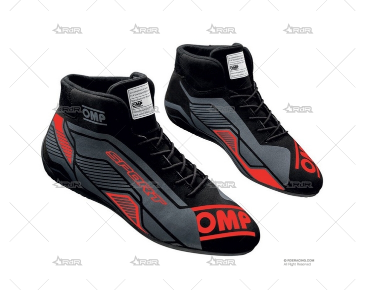 BOTINES OMP SPORT NEGRO/ROJO T.42