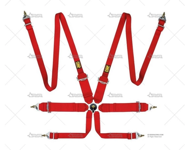 ARNES 6 PUNTOS OMP FIRST PULL UP ROJO