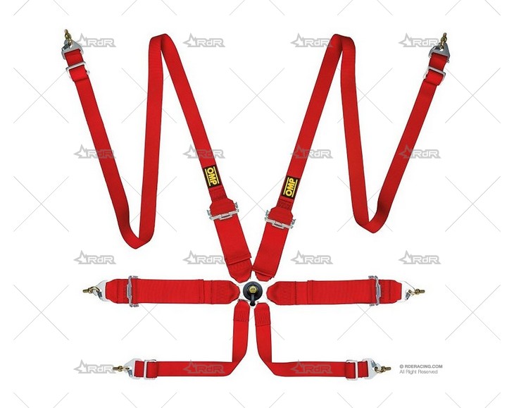 ARNES 6 PUNTOS OMP FIRST PULL UP ROJO OMP