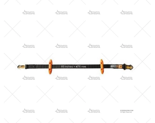 KIT CORREA FIJACION HANS DESLIZANTE 19" HANS