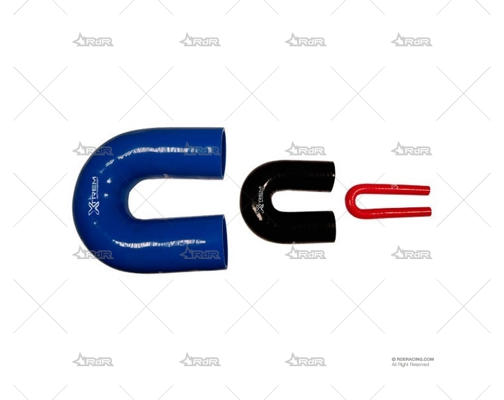 CODO SILICONA 180º ROJO D.13mm XTREM