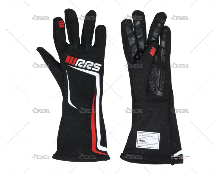 GUANTES FIA GRIP2 T.10/L NEGRO/ROJO FIA RRS