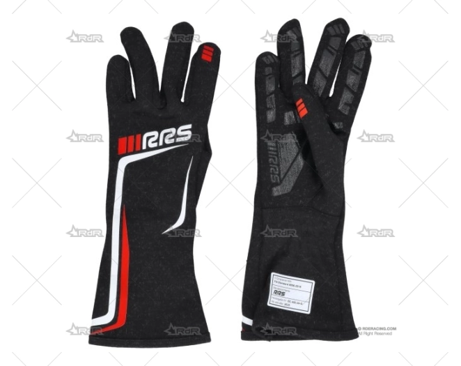 GUANTES RRS GRIP2 T.M NEGRO/ROJO FIA RRS