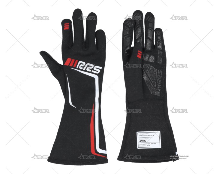 GUANTES FIA GRIP2 T.8/S NEGRO/ROJO RRS
