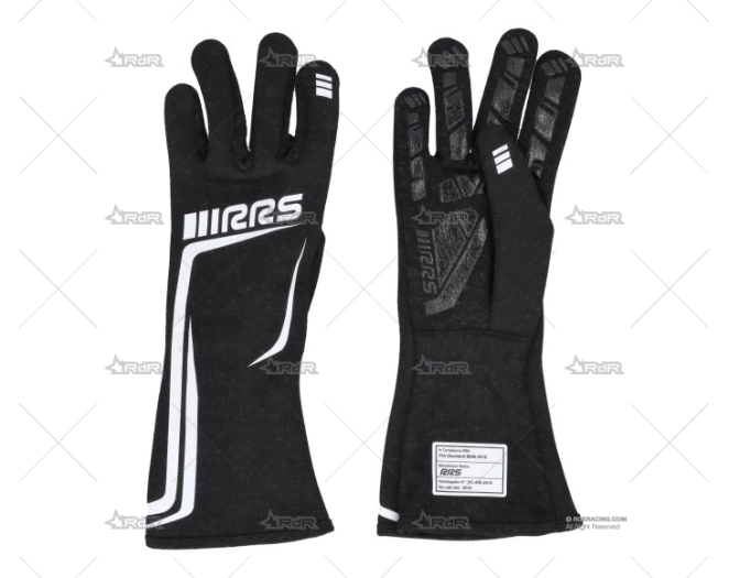 GUANTES FIA GRIP2 T.11/XL NEGRO/BLANCO RRS