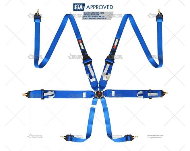 ARNES 6 PUNTOS FIA R6 2+3" HANS AZUL RRS