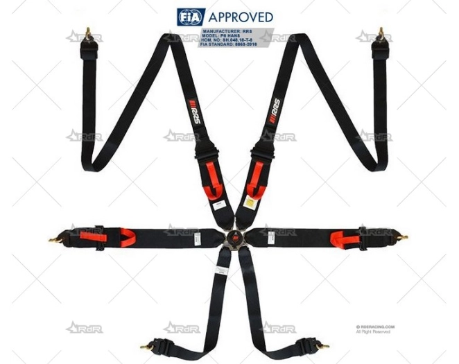 ARNES 6 PUNTOS FIA R6 2+3" HANS NEGRO RRS