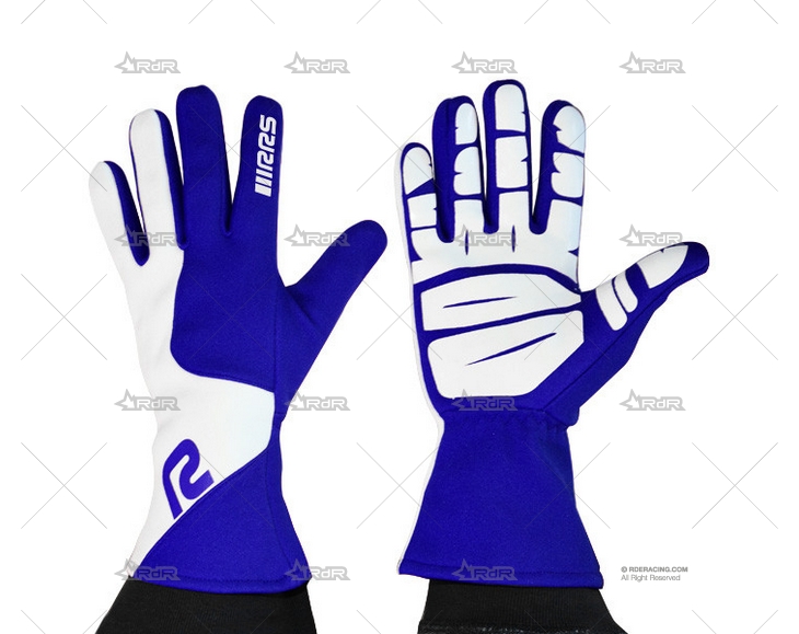 GUANTES PILOTO KARTING AZUL T.S/8 RRS