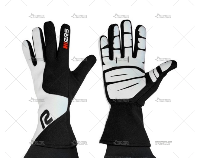 GUANTES PILOTO RRS KARTING  NEGRO RRS