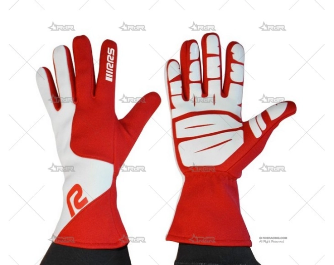 GUANTES PILOTO KARTING ROJO T.XL/11 RRS
