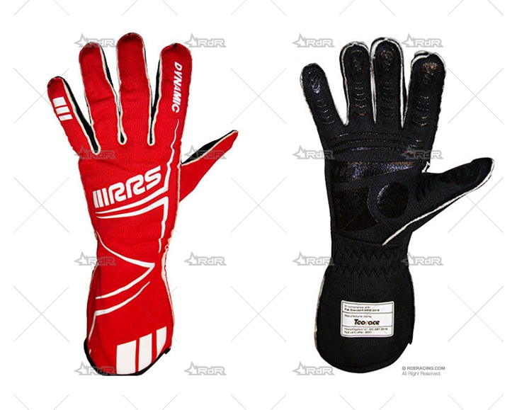 GUANTES FIA DYNAMIC 2 FIA T.10/L ROJO RRS