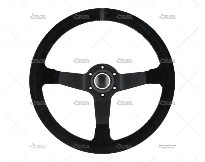 VOLANTE 350mm 65mm 3Br. NEGRO/ANTE BRAND R
