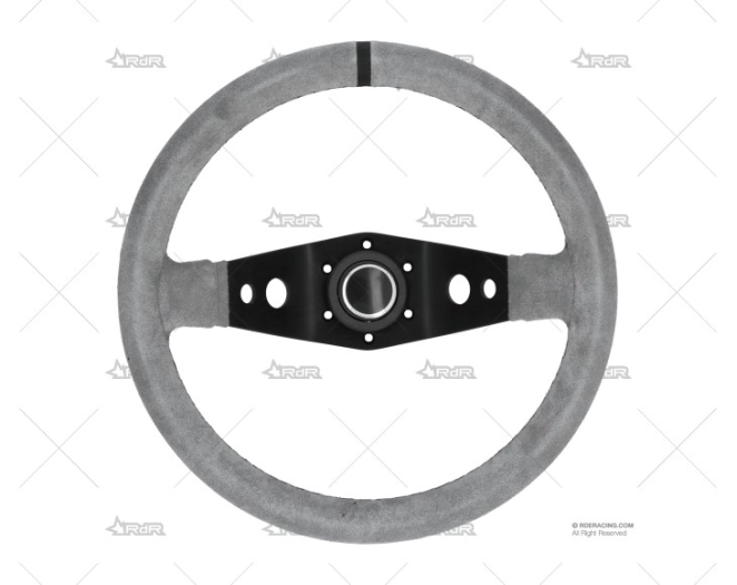 VOLANTE 350mm 90mm 2Br. NEGRO/GRIS/ANTE BRAND R