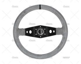 VOLANTE 350mm 90mm 2Br. NEGRO/GRIS/ANTE BRAND R