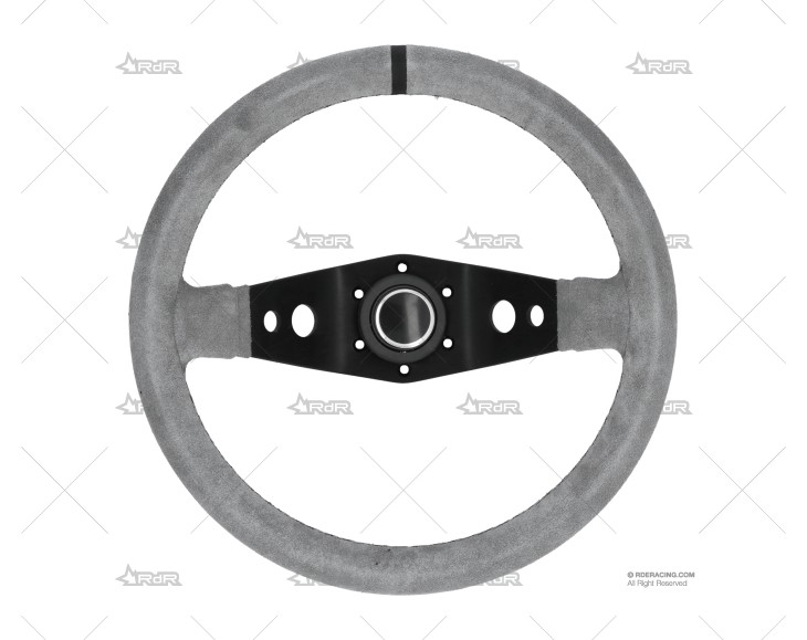 VOLANTE 350mm 90mm 2Br. NEGRO/GRIS/ANTE BRAND R