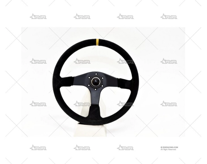 VOLANTE 380mm PLANO 3Br. NEGRO/ANTE BRAND R