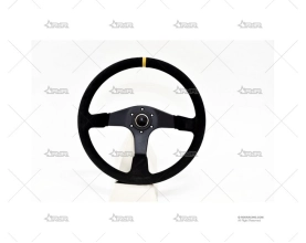 VOLANTE 380mm PLANO 3Br. NEGRO/ANTE BRAND R