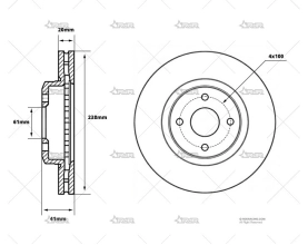 DISCOS F2 R-5 GT TURBO 238x20x41 TAROX