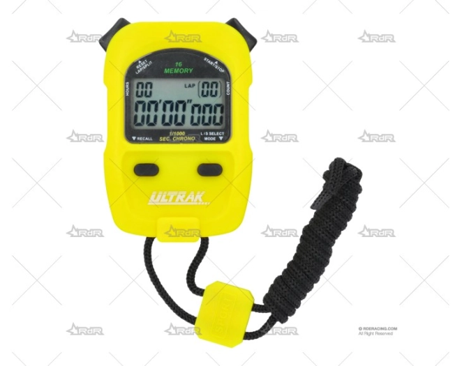 CRONOMETRO MANO RACING 16 AMARILLO BRAND R