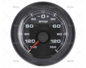 AMPERIMETRO OL 150A 12/24V 52mm NEGRO VERATRON