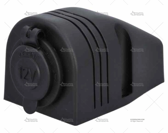 BASE PARA ENCHUFE TIPO MECHERO NEGRO BRAND R