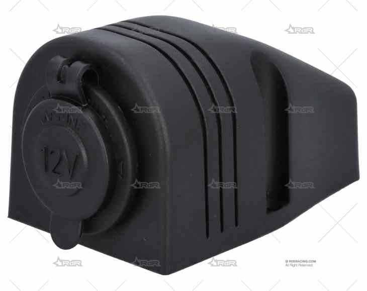 BASE PARA ENCHUFE TIPO MECHERO NEGRO BRAND R