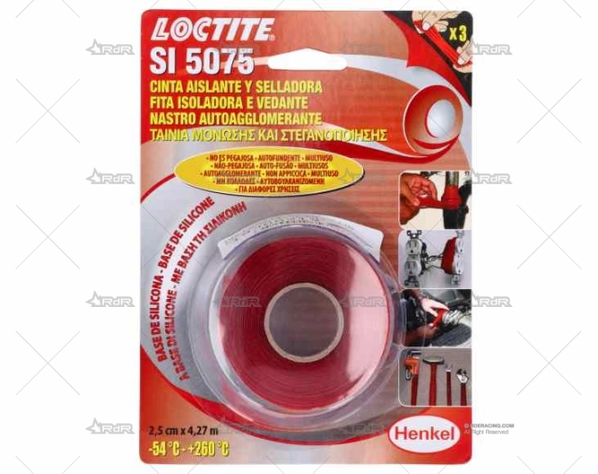 CINTA AISLANTE 20mmx 4m VULCANIZANTE ROJ LOCTITE
